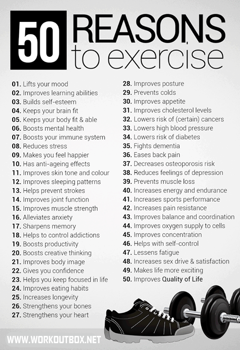 50 Reasons to exercise